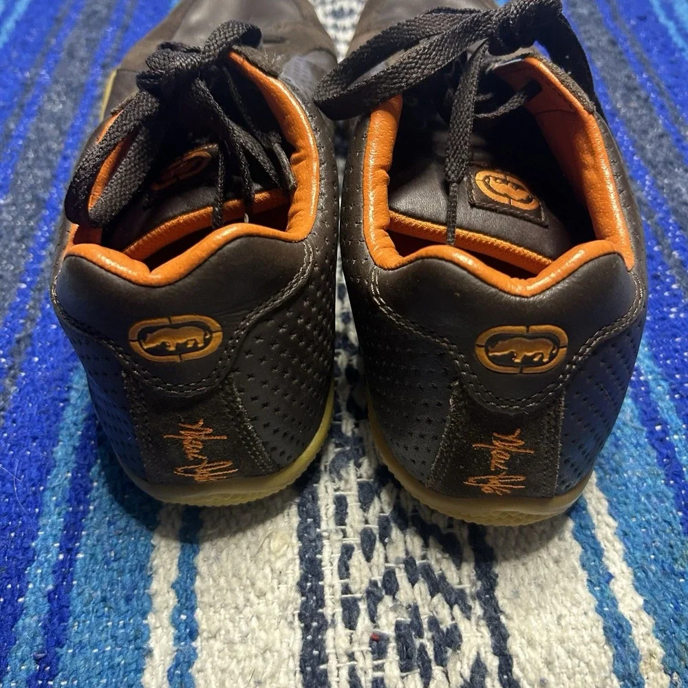 Vintage Marc Ecko The Cult Mens Shoes Size 11 Lace Up Sneakers Chocolate Brown